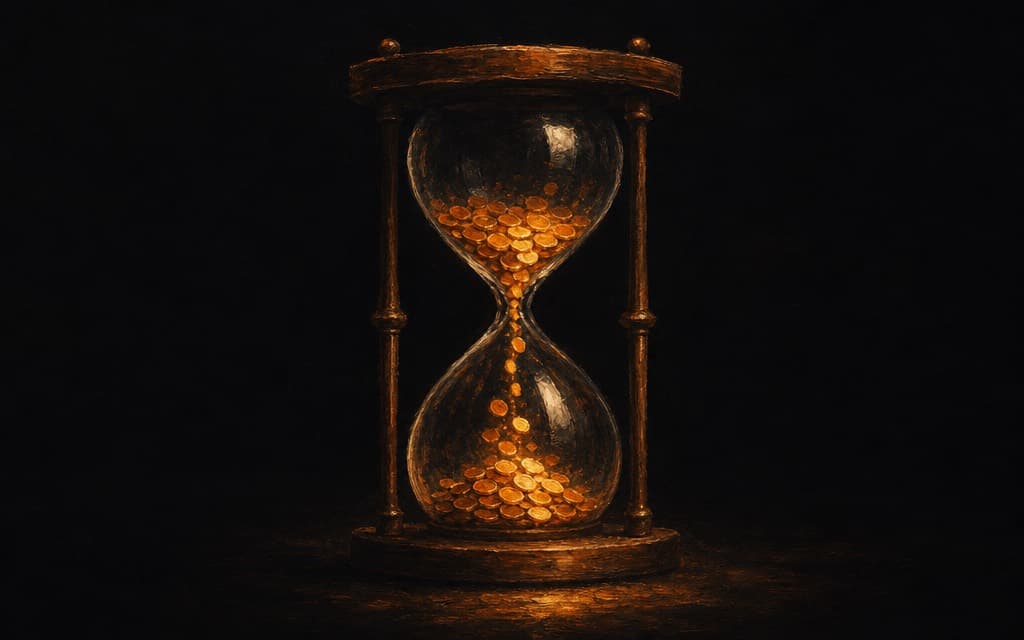 Credits slipping away like sand in an hourglass