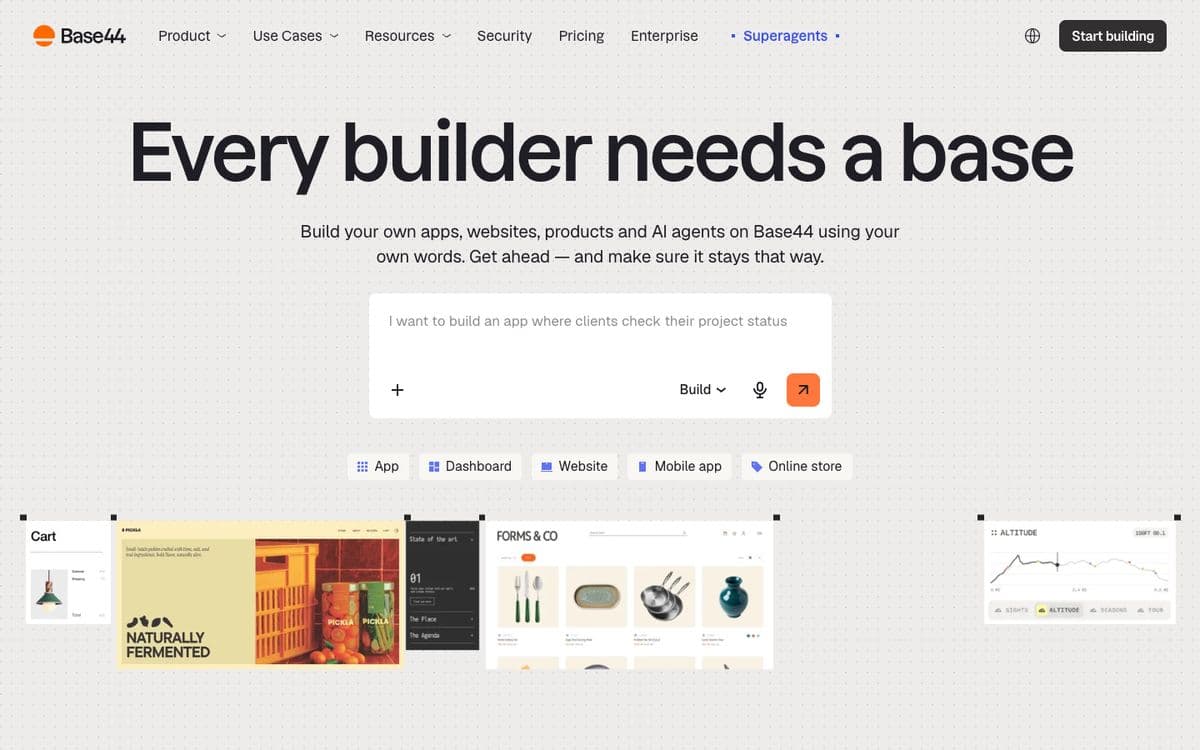 Base44's home page