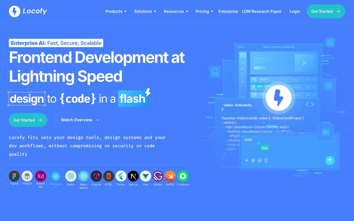 Locofy's home page