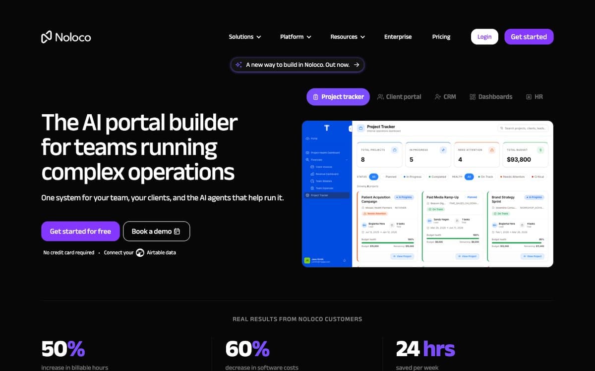 Noloco's home page