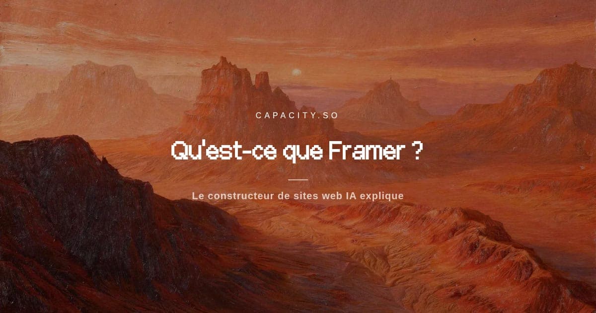 Qu'est-ce que Framer ? Le constructeur de sites web IA (2026)