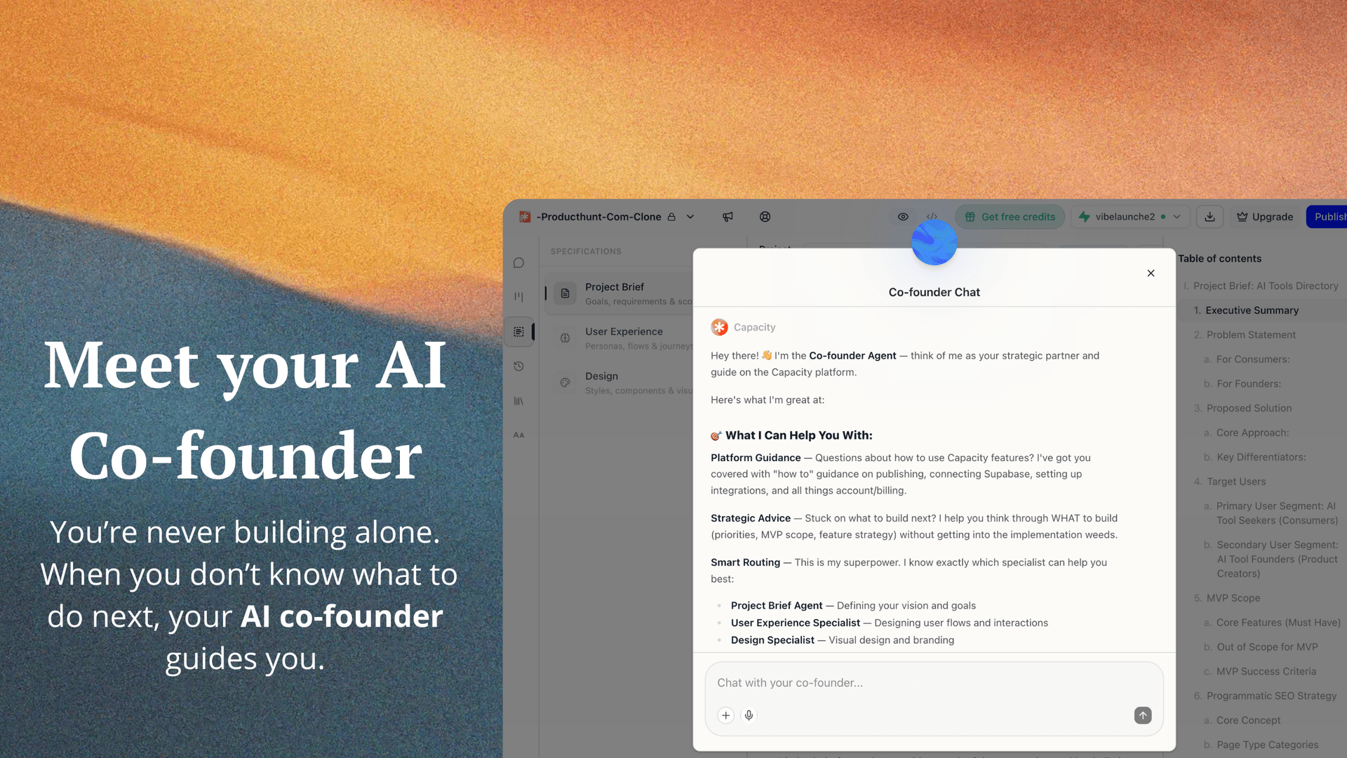 AI cofounder assistant